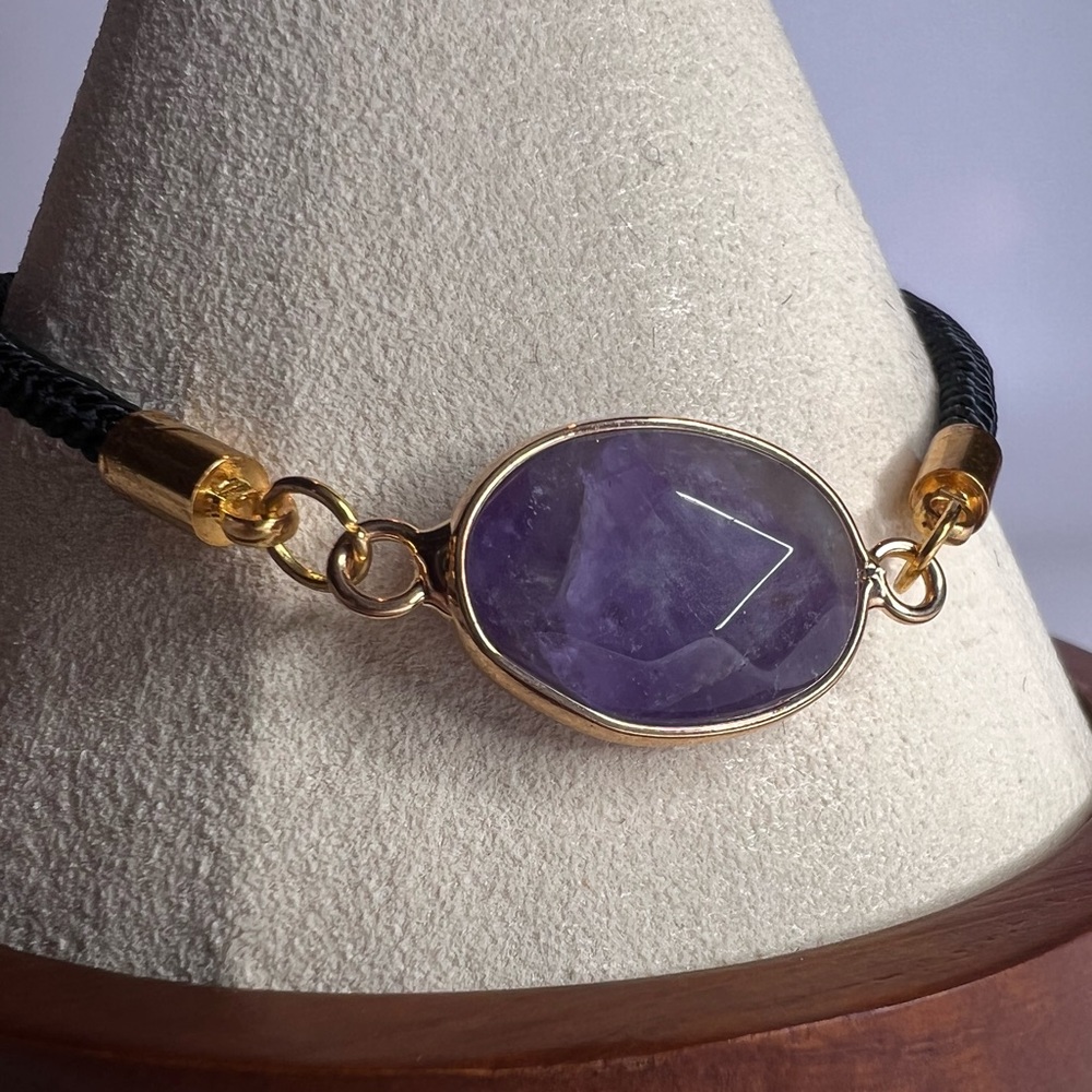 Amethyst adjustable bracelet
